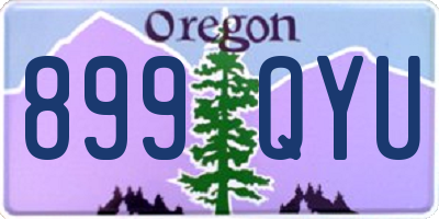OR license plate 899QYU