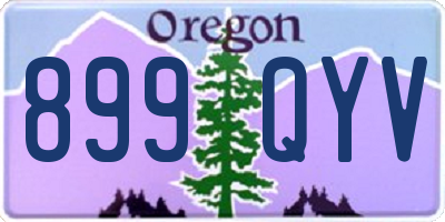 OR license plate 899QYV