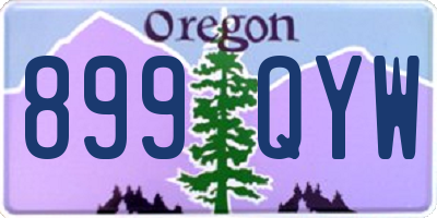 OR license plate 899QYW
