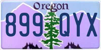 OR license plate 899QYX