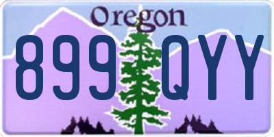 OR license plate 899QYY