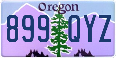 OR license plate 899QYZ