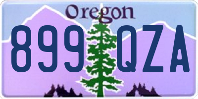 OR license plate 899QZA