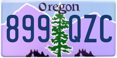 OR license plate 899QZC