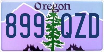 OR license plate 899QZD