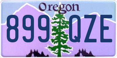OR license plate 899QZE