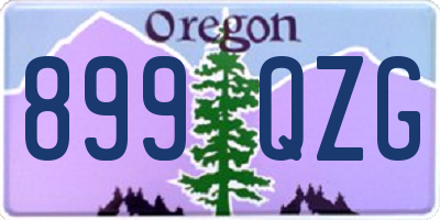 OR license plate 899QZG