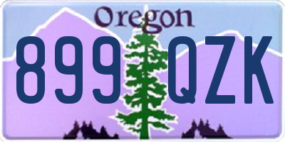 OR license plate 899QZK