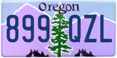 OR license plate 899QZL