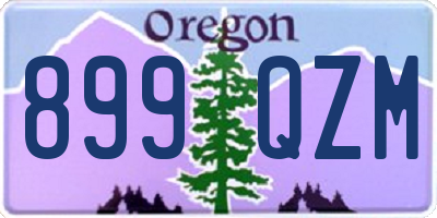 OR license plate 899QZM