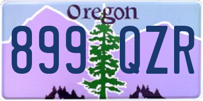 OR license plate 899QZR