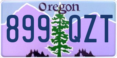 OR license plate 899QZT