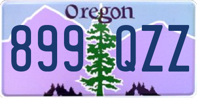 OR license plate 899QZZ