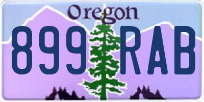 OR license plate 899RAB