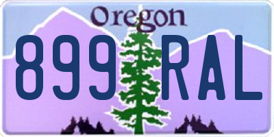OR license plate 899RAL