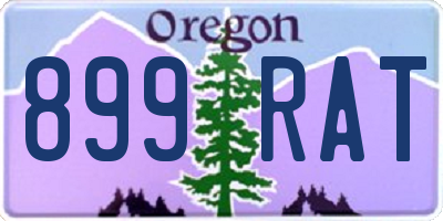 OR license plate 899RAT