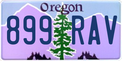 OR license plate 899RAV