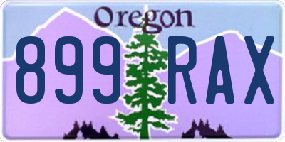 OR license plate 899RAX