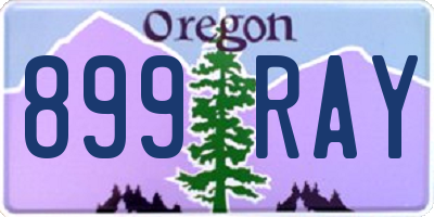 OR license plate 899RAY