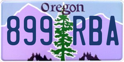 OR license plate 899RBA