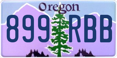OR license plate 899RBB