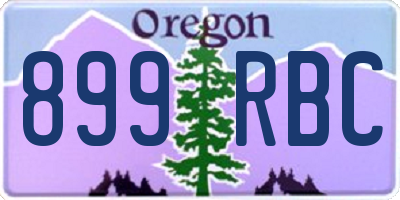 OR license plate 899RBC