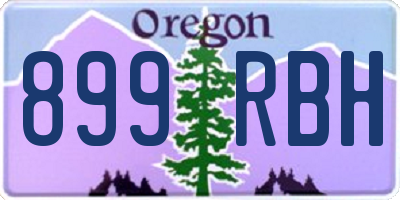 OR license plate 899RBH