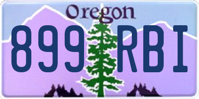 OR license plate 899RBI