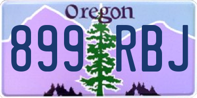 OR license plate 899RBJ