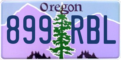 OR license plate 899RBL