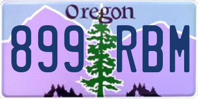 OR license plate 899RBM