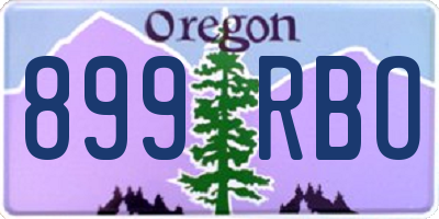 OR license plate 899RBO