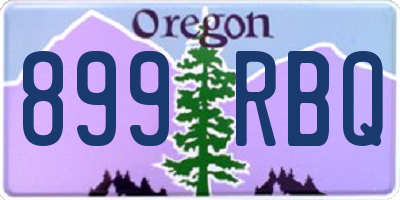 OR license plate 899RBQ