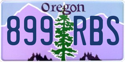 OR license plate 899RBS