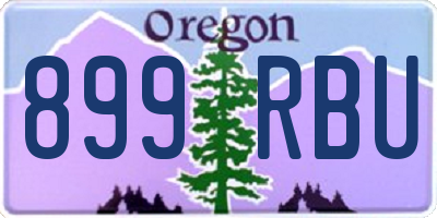 OR license plate 899RBU