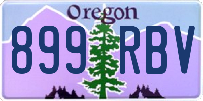 OR license plate 899RBV