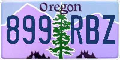 OR license plate 899RBZ