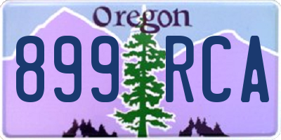OR license plate 899RCA