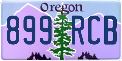 OR license plate 899RCB