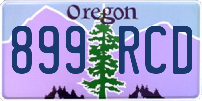 OR license plate 899RCD