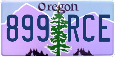 OR license plate 899RCE