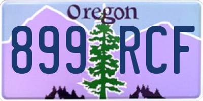 OR license plate 899RCF