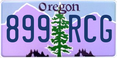 OR license plate 899RCG