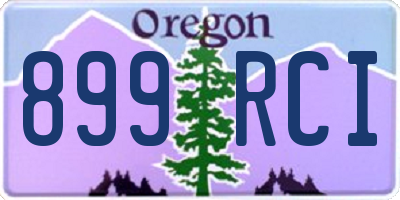 OR license plate 899RCI