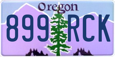 OR license plate 899RCK