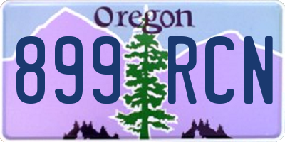 OR license plate 899RCN