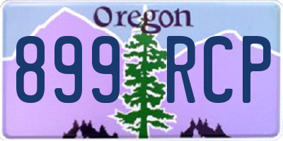 OR license plate 899RCP