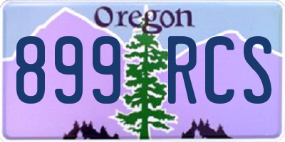 OR license plate 899RCS