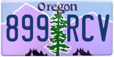 OR license plate 899RCV