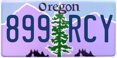 OR license plate 899RCY